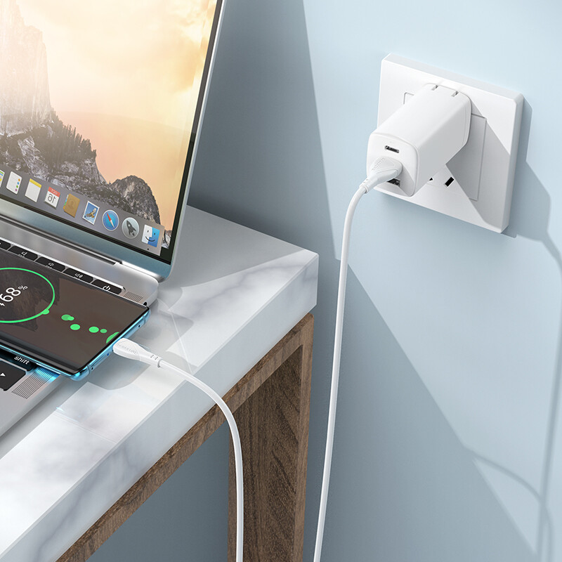 Кабель USB - USB Type-C, 1м, Borofone BX121 White - B-23078 - фото 3