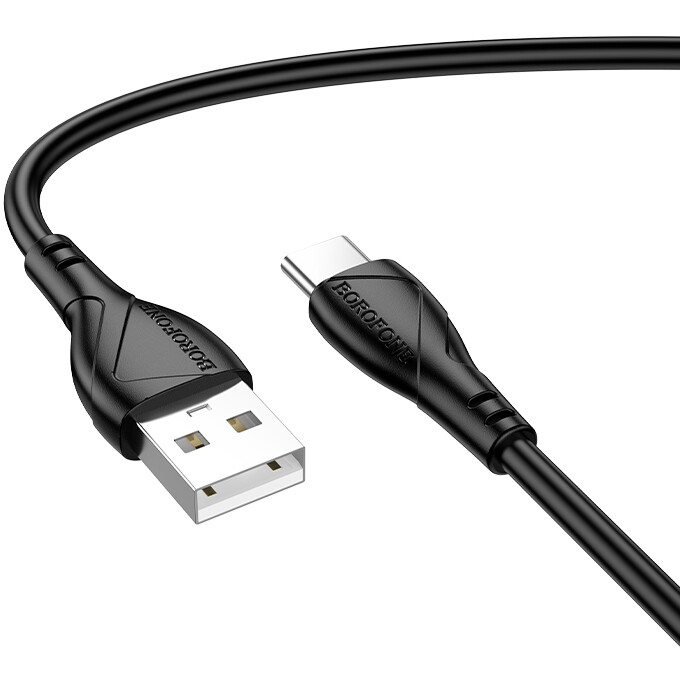 Кабель USB - USB Type-C, 1м, Borofone BX121 Black - B-23061 - фото 2