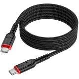 Кабель USB Type-C - USB Type-C, 1м, HOCO X59 Victory Black (6931474794147)