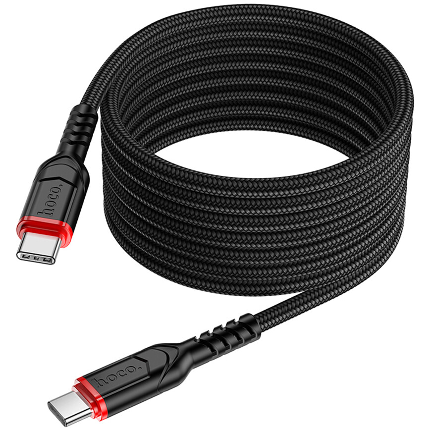 Кабель USB Type-C - USB Type-C, 2м, HOCO X59 Victory Black - 6931474794178 - фото 4