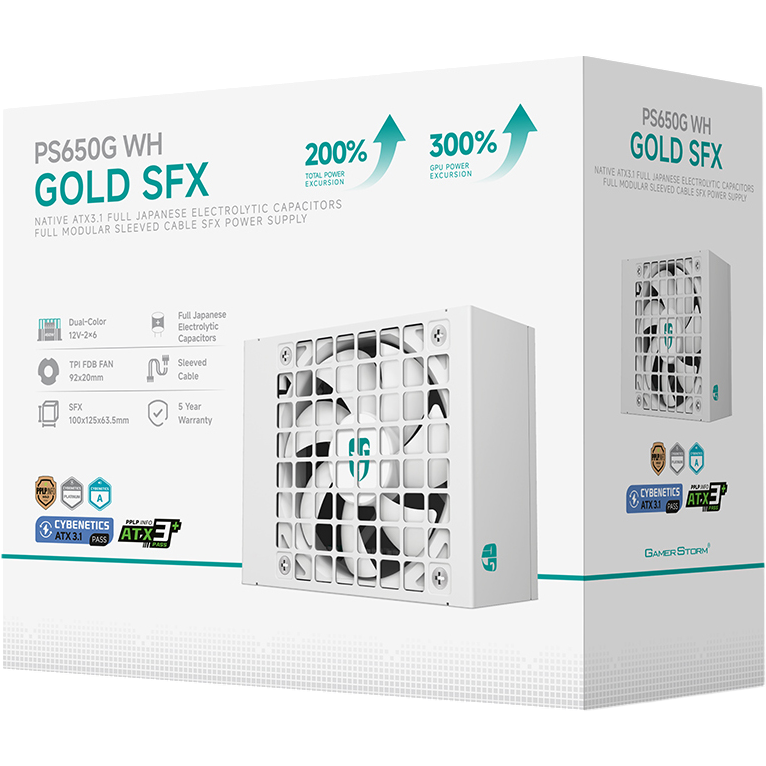 Блок питания 650W GamerStorm (DeepCool) PS650G WH - фото 8