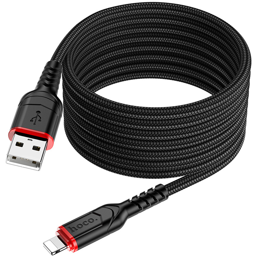 Кабель USB - Lightning, 2м, HOCO X59 Victory Black - HC-94055 - фото 3