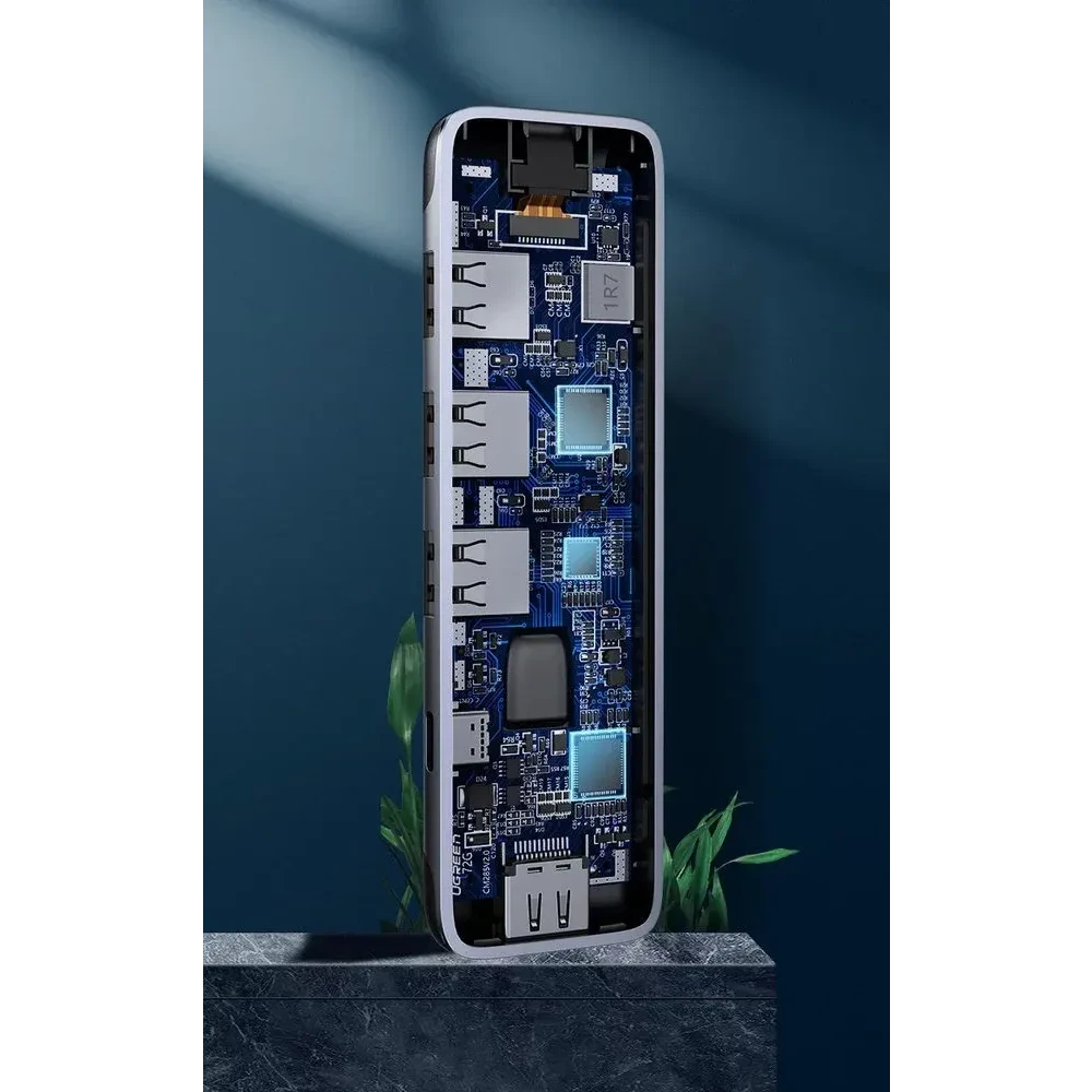 Док-станция UGREEN 5-in-1 Multifunction Adapter Gray (CM285) - 70408 - фото 2