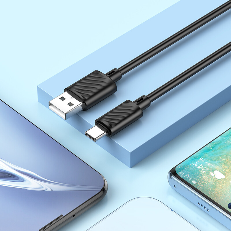 Кабель USB - USB Type-C, 2м, HOCO X88 Black (HC-53626) - фото 4