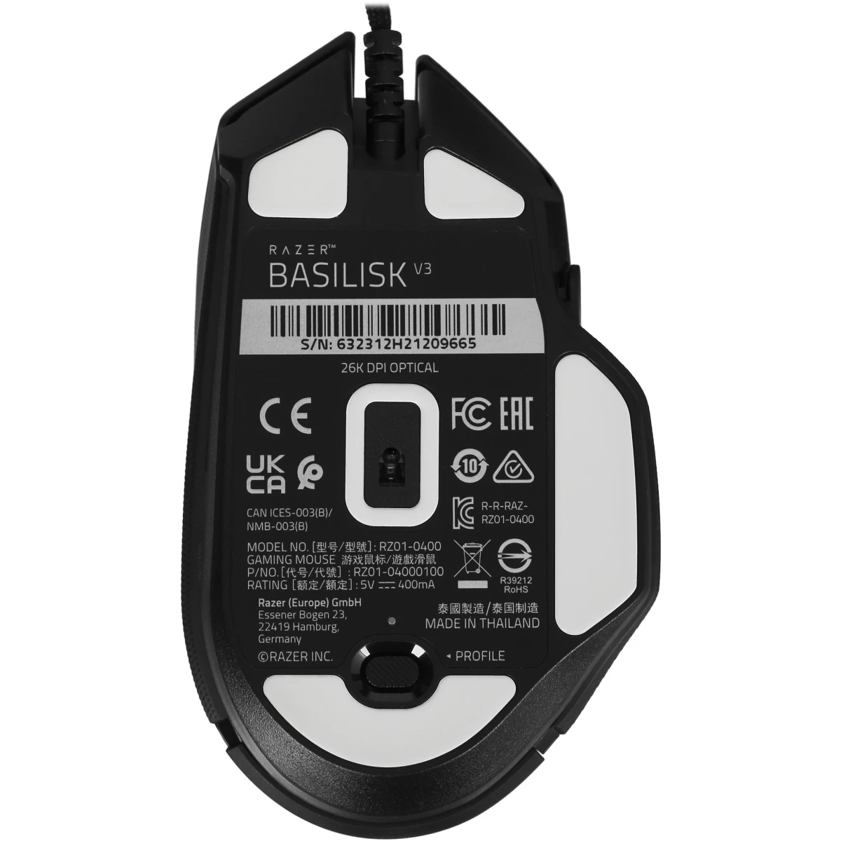 Мышь Razer Basilisk V3 - RZ01-04000100-R3M1 - фото 6