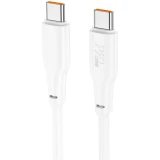 Кабель USB Type-C - USB Type-C, 2м, HOCO X93 Force White (HC-90705)