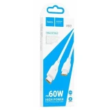 Кабель USB Type-C - USB Type-C, 2м, HOCO X93 Force White (HC-90705)
