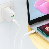 Кабель USB Type-C - USB Type-C, 2м, HOCO X93 Force White (HC-90705)