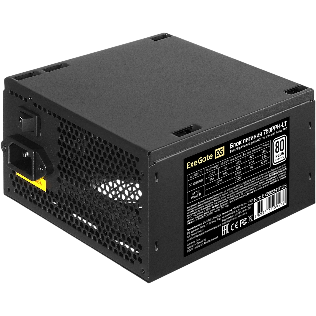 Блок питания 750W ExeGate 750PPH-LT (EX292341RUS) OEM