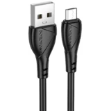Кабель USB A (M) - microUSB B (M), 1м, Borofone BX121 Black (B-23047)