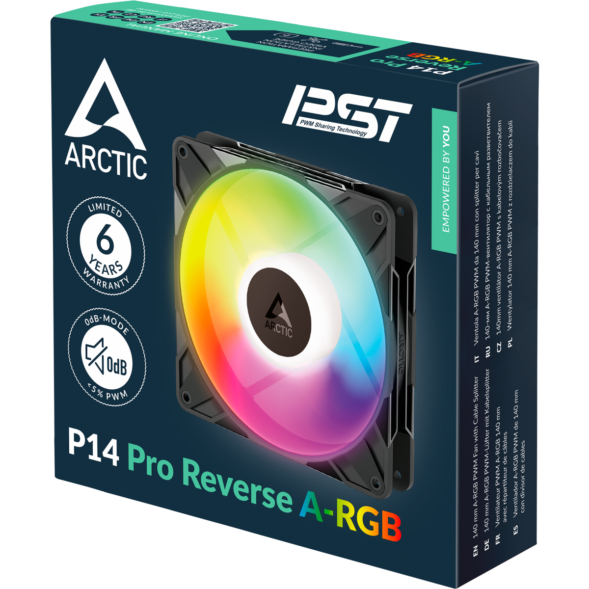 Вентилятор для корпуса Arctic P14 Pro Reverse A-RGB Black - ACFAN00323A - фото 6