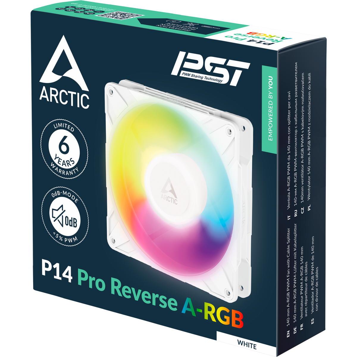 Вентилятор для корпуса Arctic P14 Pro Reverse A-RGB White - ACFAN00324A - фото 6