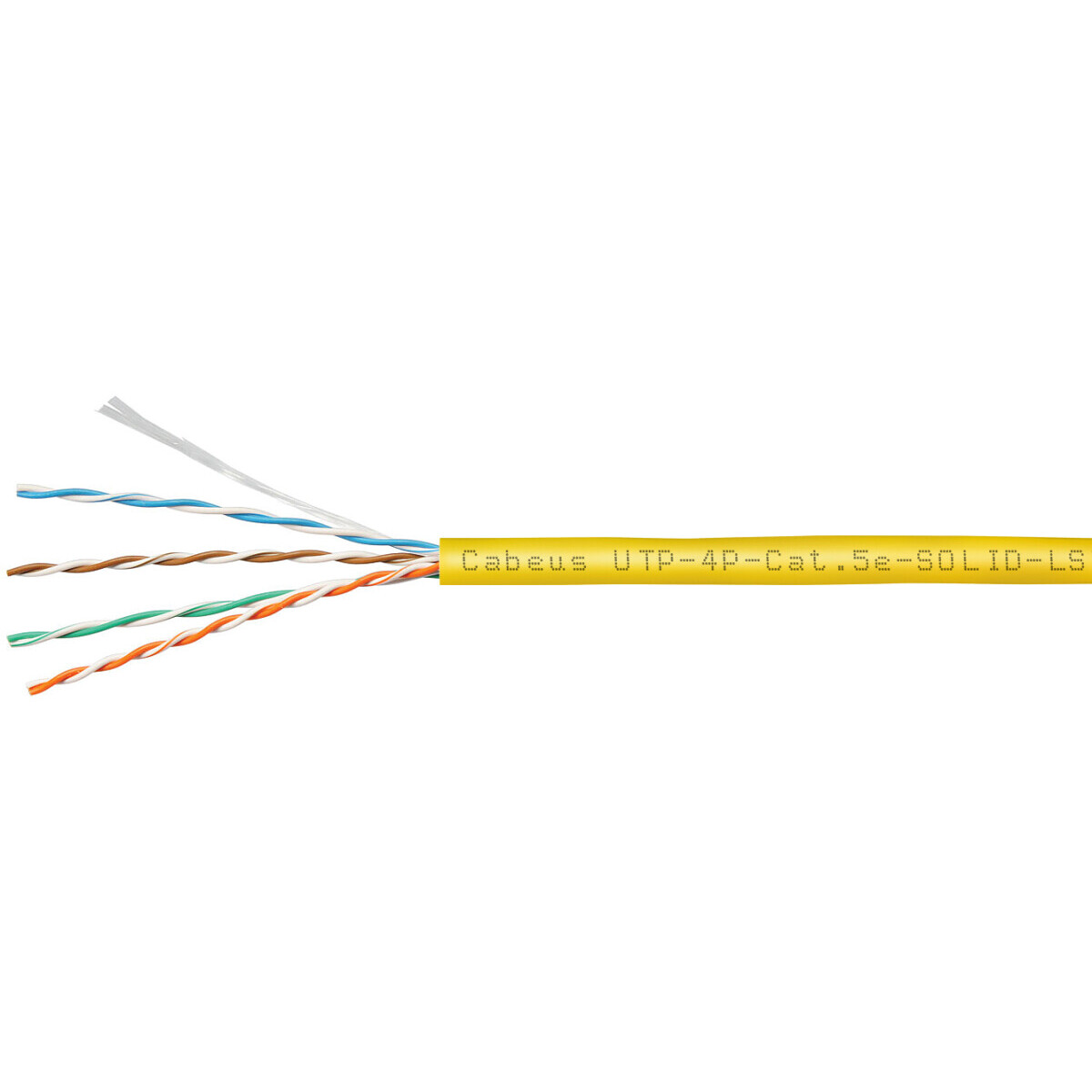 Бухта Cabeus UTP-4P-Cat.5e-SOLID-LSZH-YL-50, 50м