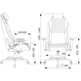 Игровое кресло Бюрократ Knight Neon Silver (KNIGHT NEON SILVER)