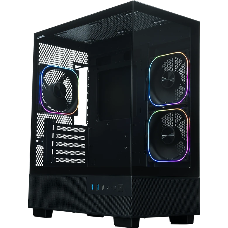 Корпус XASTRA Q400M 3ARGB-FG-C6-UC Black - Q400M-3FG12A-C6-UC