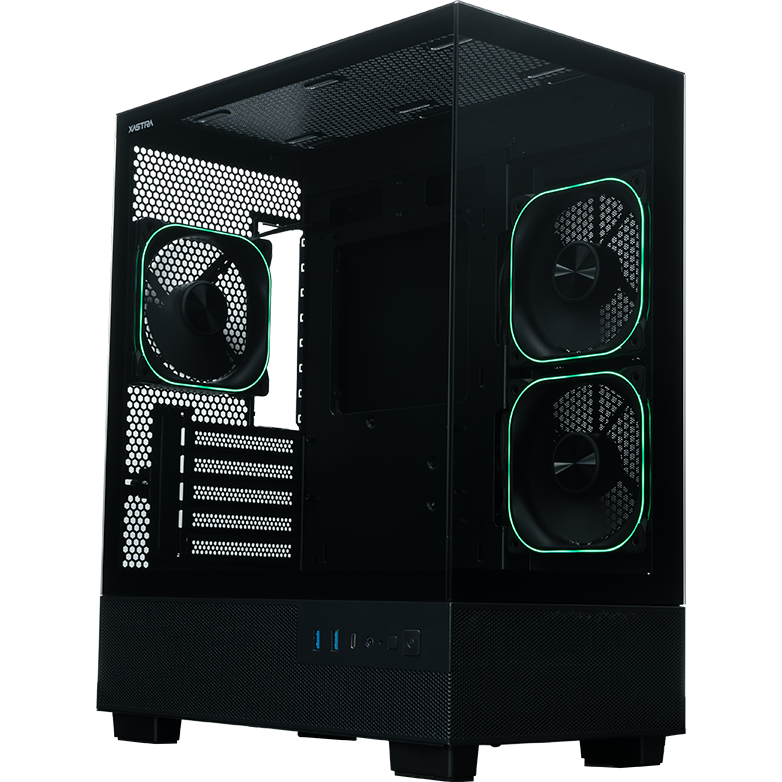 Корпус XASTRA Q400M 3ARGB-FG-C6-UC Black - Q400M-3FG12A-C6-UC - фото 3