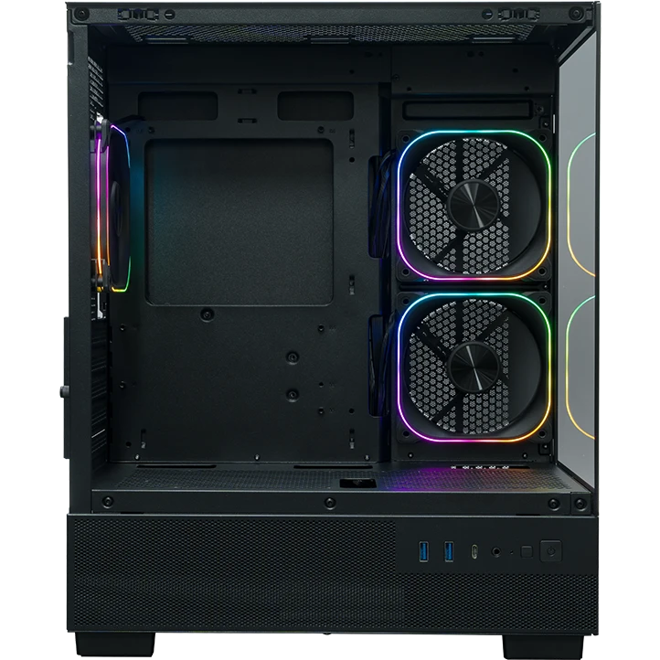 Корпус XASTRA Q400M 3ARGB-FG-C6-UC Black - Q400M-3FG12A-C6-UC - фото 4