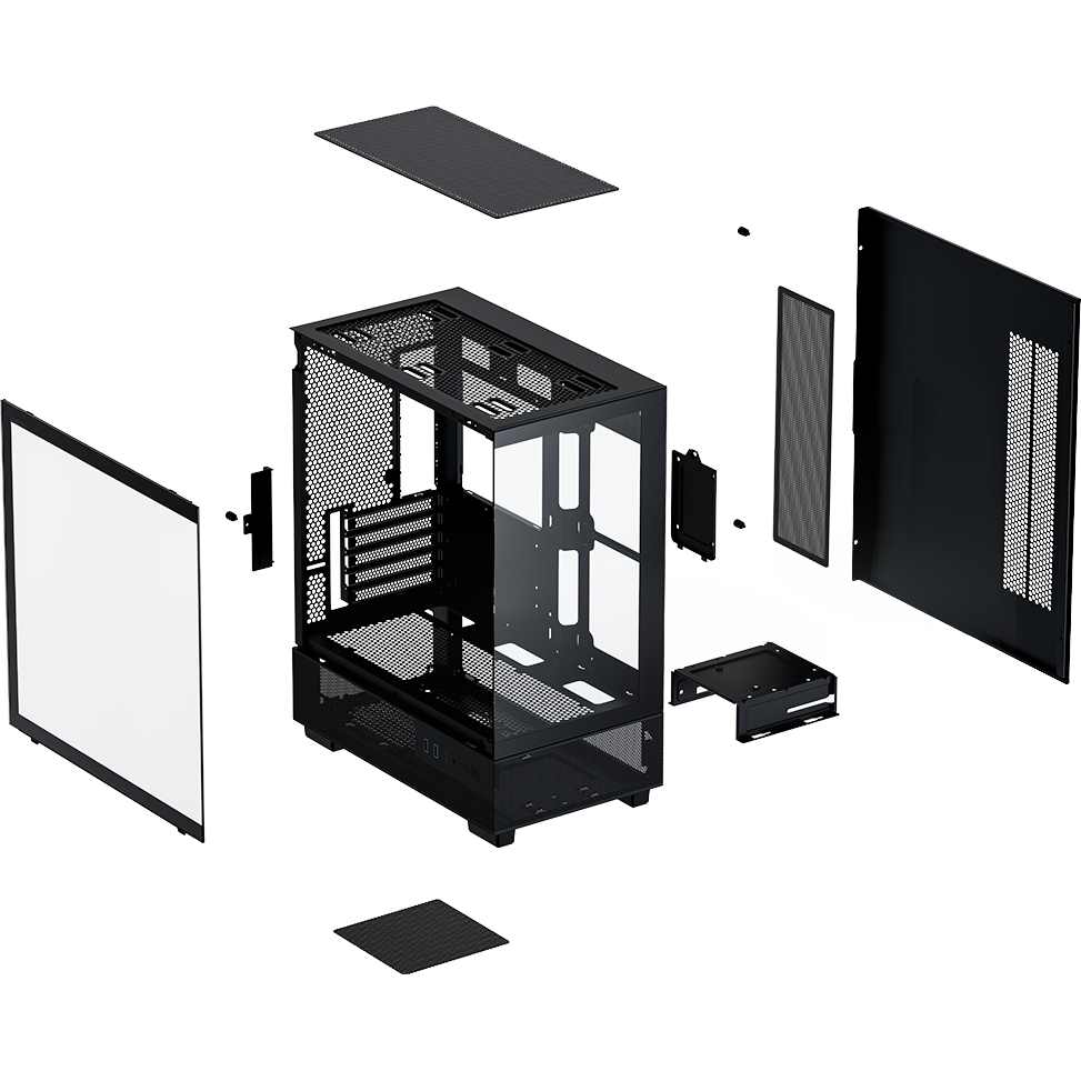 Корпус XASTRA Q400M 3ARGB-FG-C6-UC Black - Q400M-3FG12A-C6-UC - фото 15