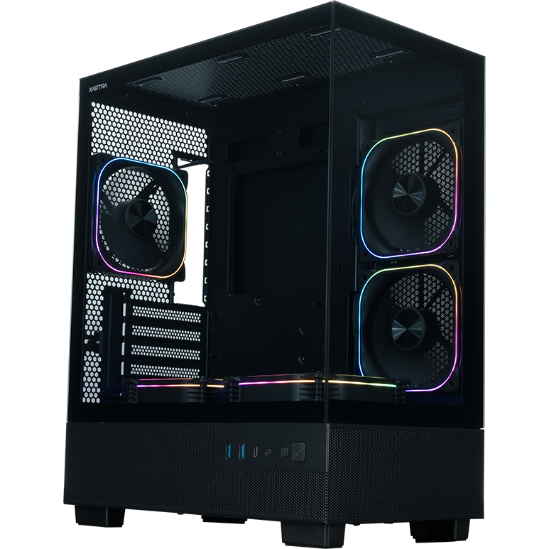 Корпус XASTRA Q400M 5ARGB-FG-C6-UC Black - Q400M-5FG12A-C6-UC