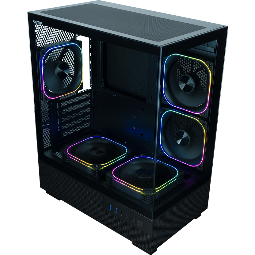 Корпус XASTRA Q400M 5ARGB-FG-C6-UC Black - Q400M-5FG12A-C6-UC - фото 6