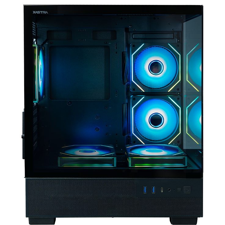 Корпус XASTRA Q400M 5ARGB-C6-UC Black - Q400M-5FM12A-C6-UC - фото 4