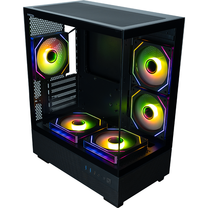 Корпус XASTRA Q400M 5ARGB-C6-UC Black - Q400M-5FM12A-C6-UC - фото 5