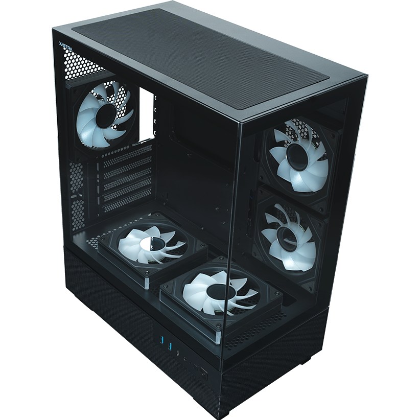 Корпус XASTRA Q400M 5ARGB-C6-UC Black - Q400M-5FM12A-C6-UC - фото 7