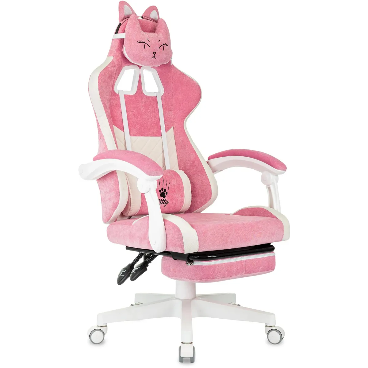 Игровое кресло Бюрократ Knight Kitty/F Pink/White - KNIGHT KITTY/F W PNK