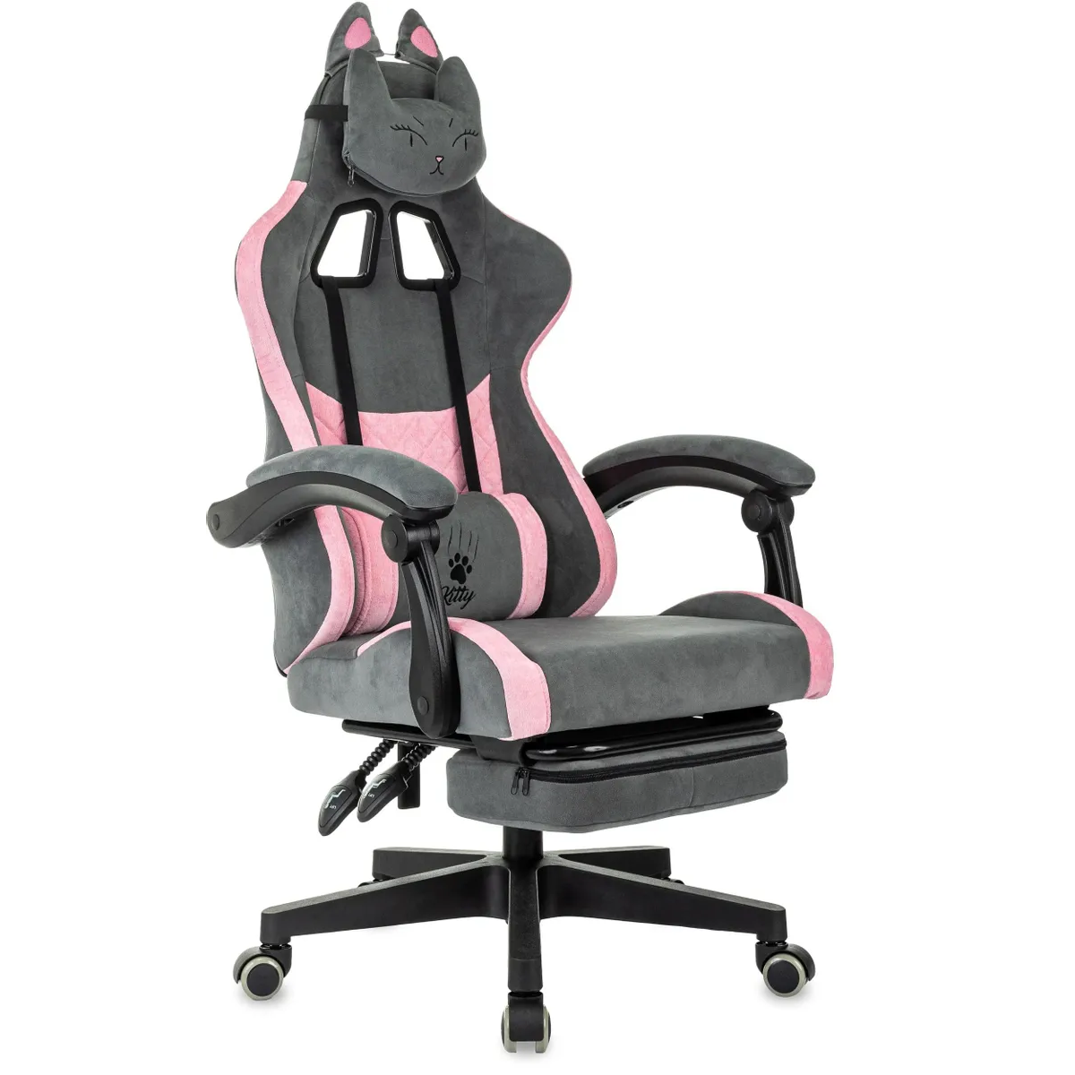 Игровое кресло Бюрократ Knight Kitty/F Grey/Pink - KNIGHT KITTY/F GREY