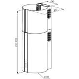 Вытяжка MEFERI TUBE40GOLD COMFORT PLUS
