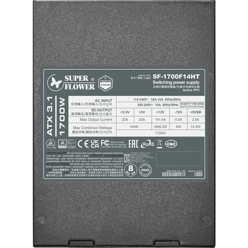 Блок питания 1700W Super Flower Leadex Titanium (SF-1700F14HT) - фото 5