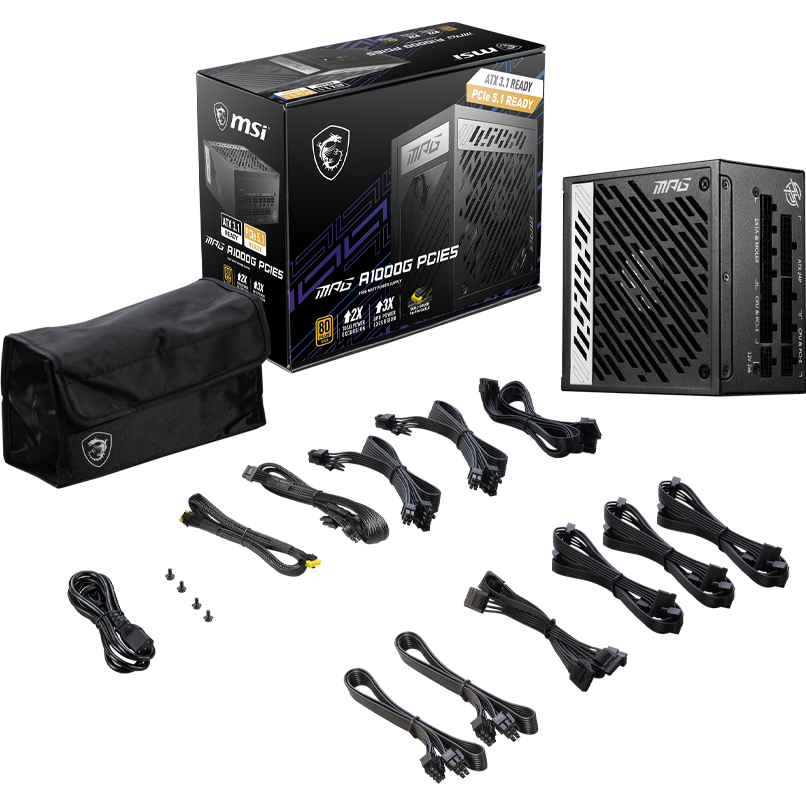 Блок питания 1000W MSI MPG A1000G PCIE5 - 306-7ZP7C11-CE0 - фото 5