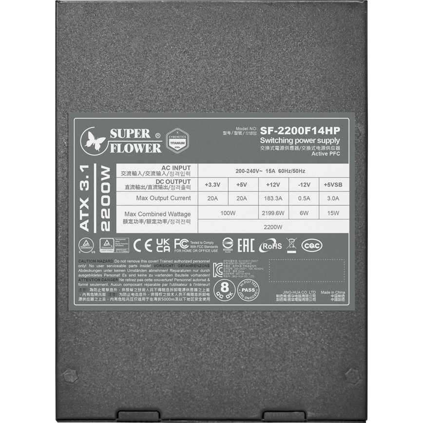 Блок питания 2200W Super Flower Leadex Titanium (SF-2200F14HP) - фото 5