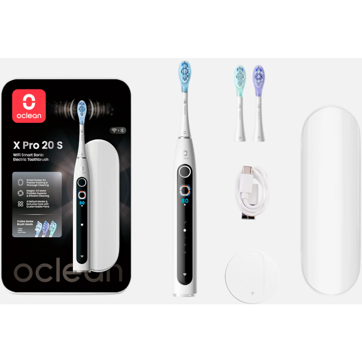 Зубная щётка Oclean X Pro 20 Set White - 6970810556971 - фото 2