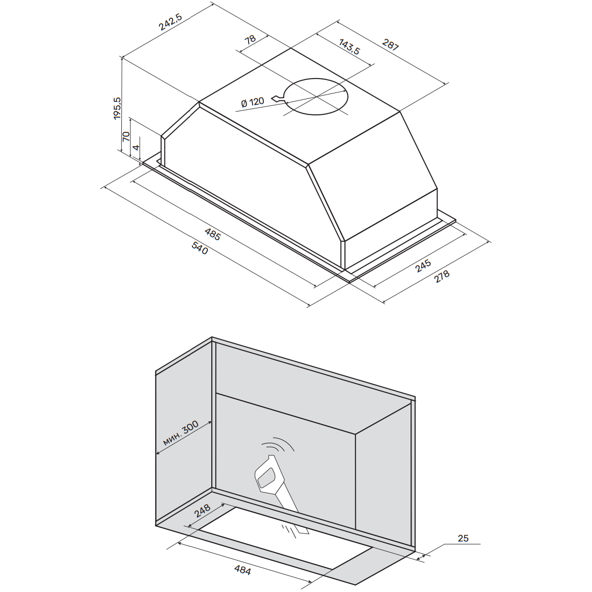 Вытяжка Kuppersberg INTOUCH 60 WG - фото 2