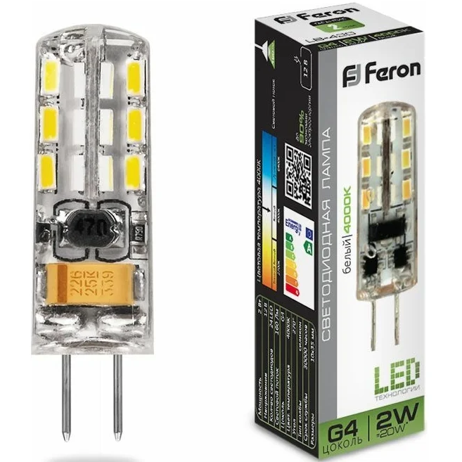 Светодиодная лампочка Feron LB-420 4000K (2 Вт, G4) - 25448 - фото 4