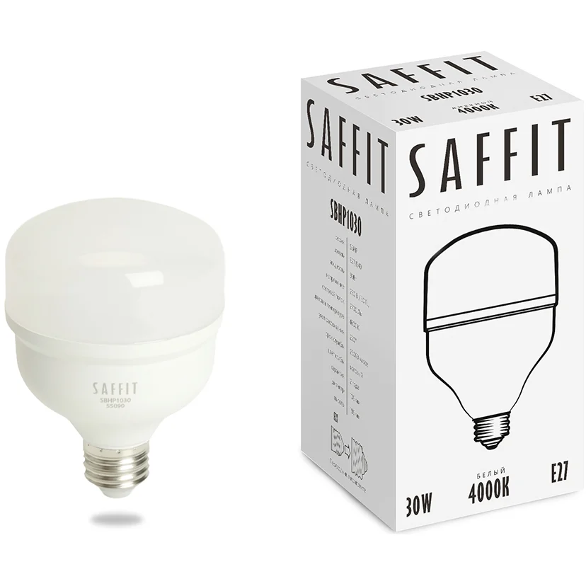 Светодиодная лампочка Saffit SBHP1030 4000K (30 Вт, Е27) - 55090 - фото 4