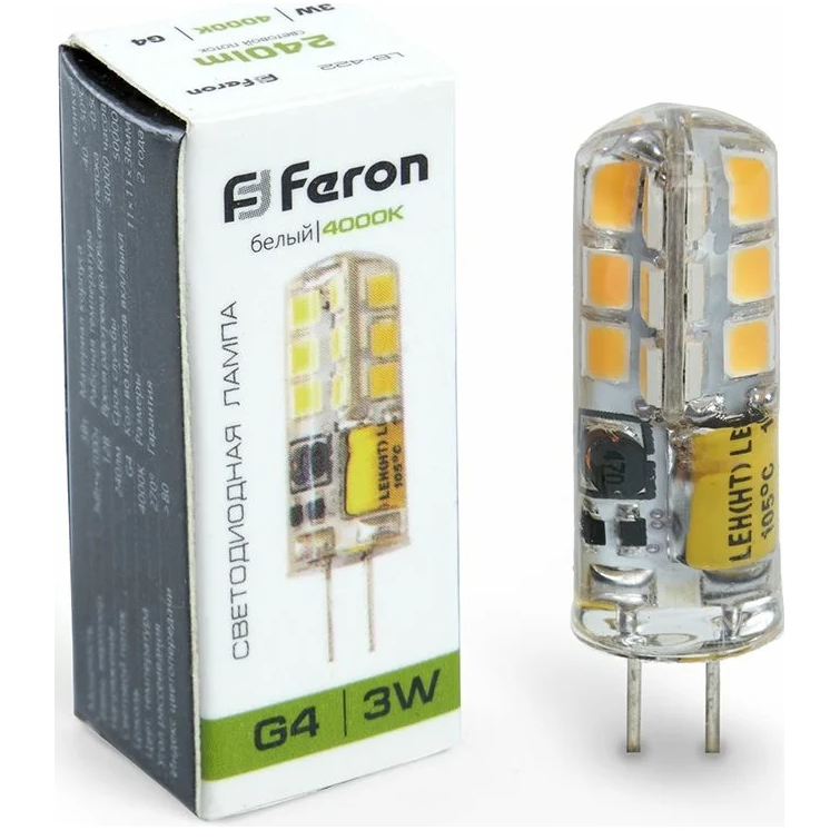 Светодиодная лампочка Feron LB-422 4000K (3 Вт, G4) - 25532 - фото 3