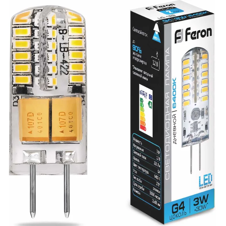 Светодиодная лампочка Feron LB-422 6400K (3 Вт, G4) - 25533 - фото 3