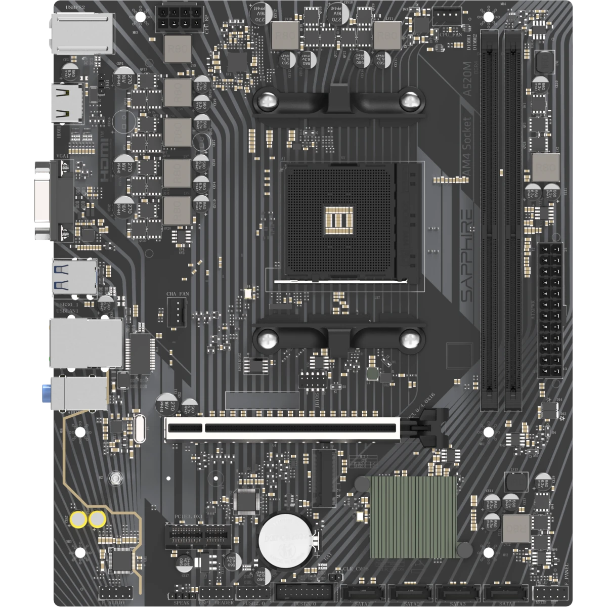 Материнская плата Sapphire A520M-E - 52119-04-40G