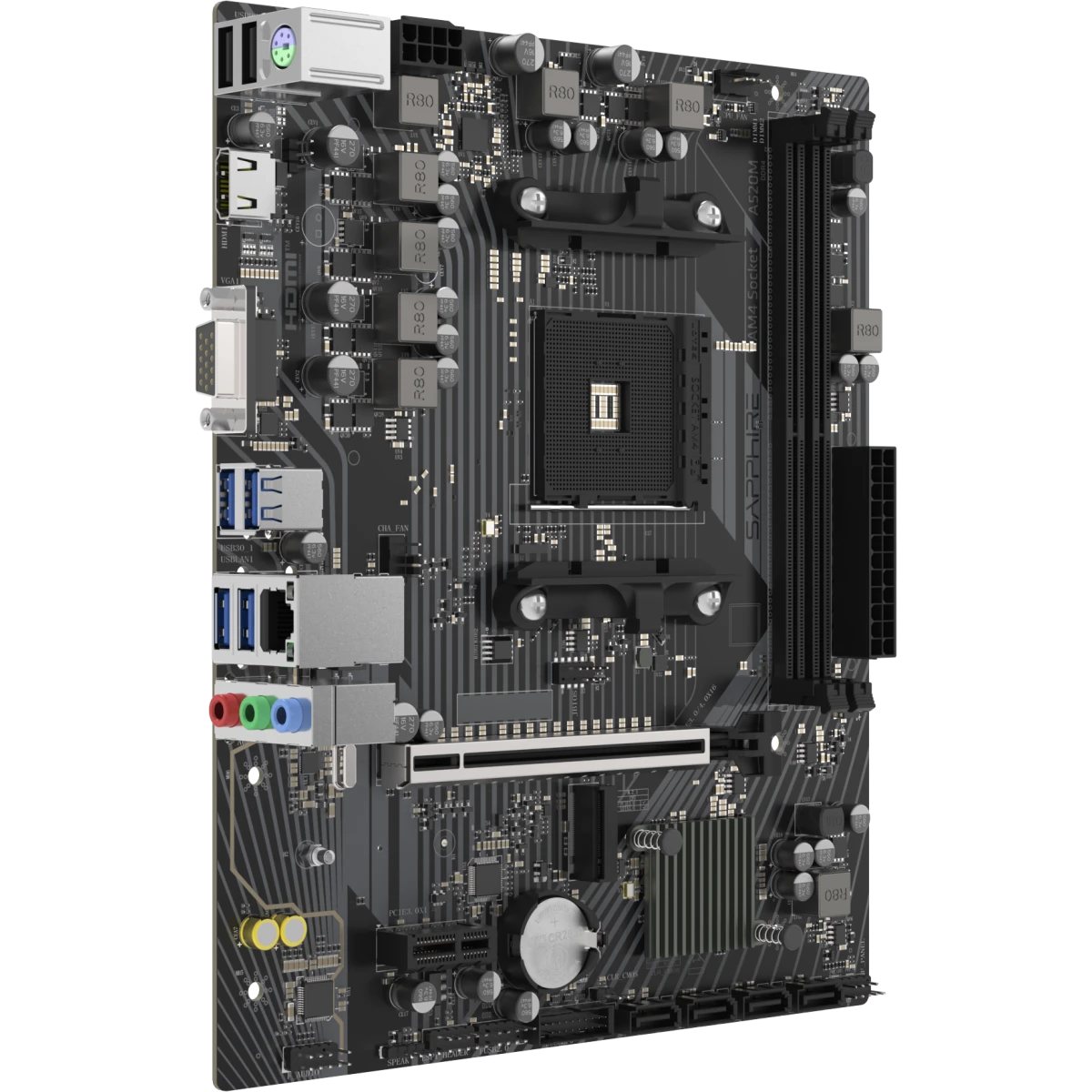 Материнская плата Sapphire A520M-E - 52119-04-40G - фото 2