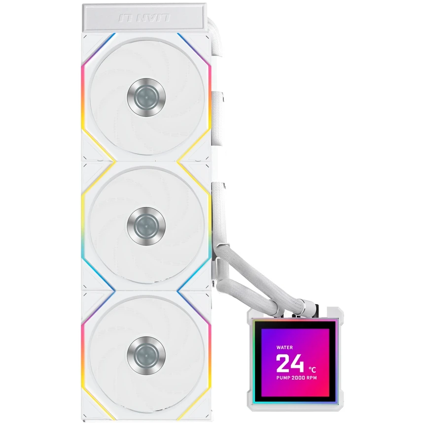 Система жидкостного охлаждения Lian Li HydroShift II LCD-S 360TL White - G89.GHS2LCDS36TW.R0