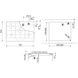 Газовая варочная панель Smeg PX175