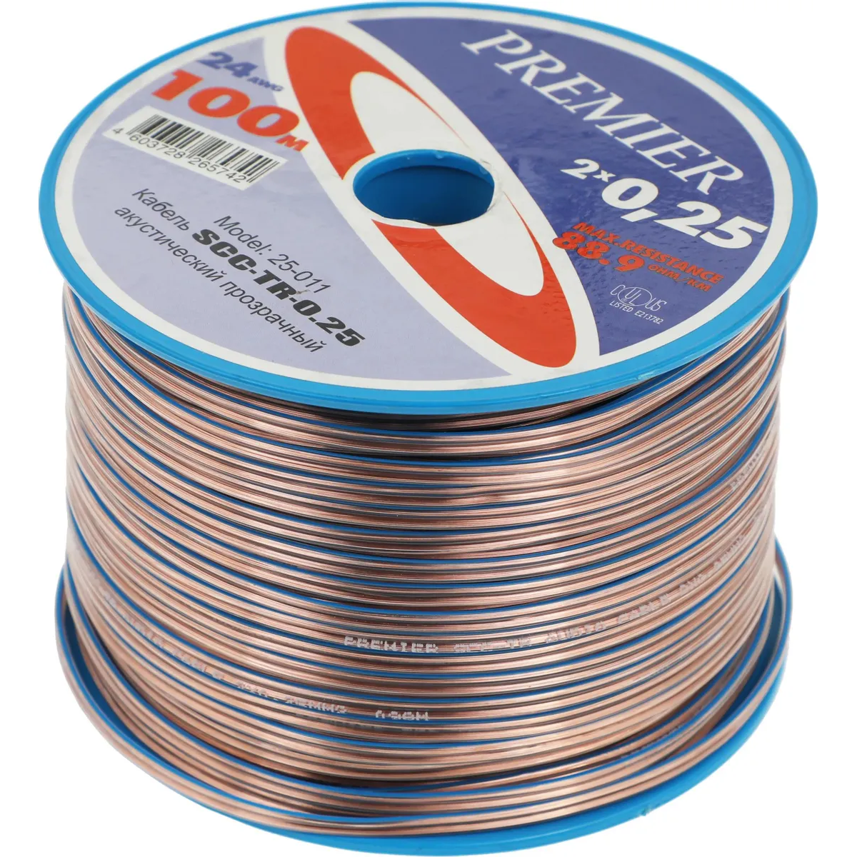 Кабель акустический PREMIER SCC-TR CCA 2х0.25, 100м - 25-011 100 - фото 3
