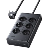 Сетевой удлинитель UGREEN S622 Black (75141)