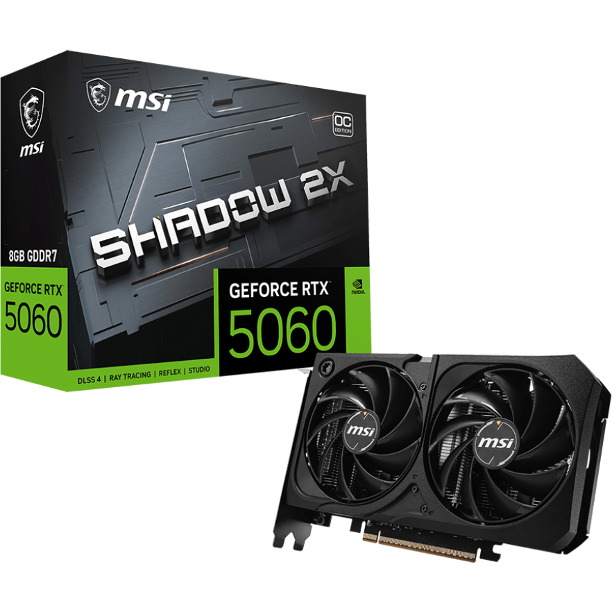 Видеокарта NVIDIA GeForce RTX 5060 MSI OC 8Gb (RTX 5060 8G SHADOW 2X OC MAX) - фото 5
