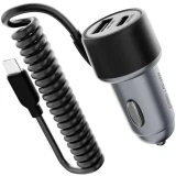 Автомобильное зарядное устройство PERO AС08 Black (AС08BL)