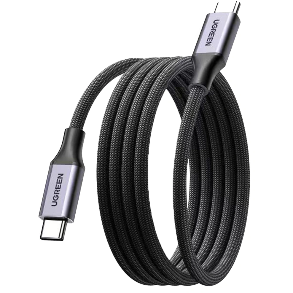 Кабель USB Type-C - USB Type-C, 1м, UGREEN L520 Space Gray - 55517