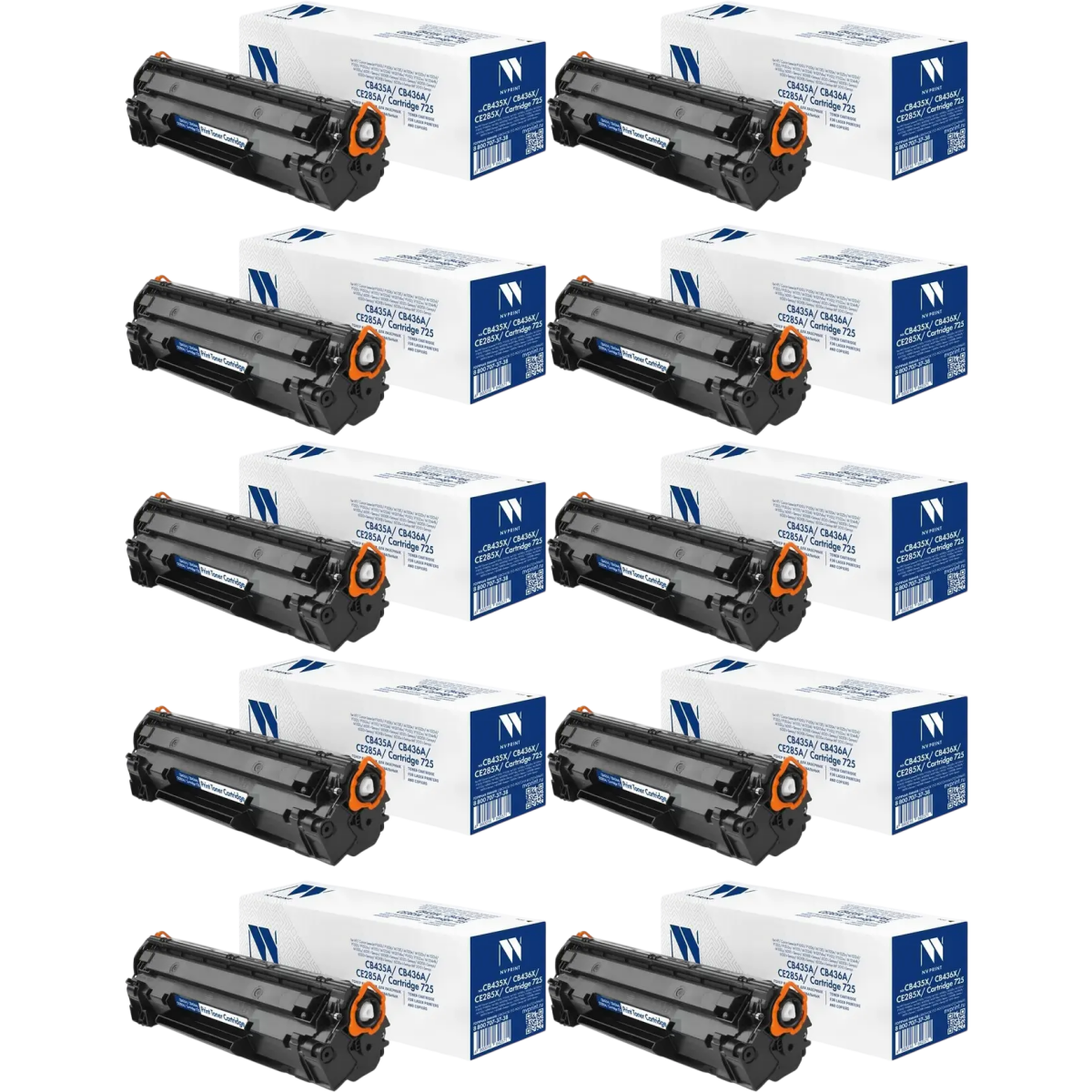 Картридж NV Print CB435A/CB436A/CE285A/CE278A/725-SET10 Black