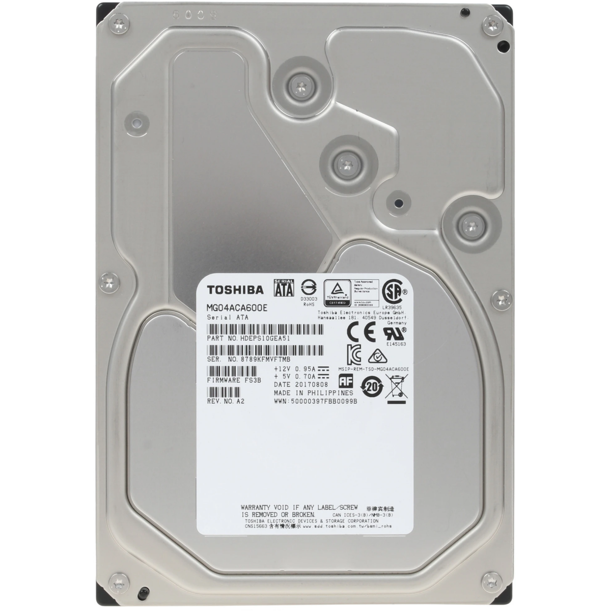 Жёсткий диск 6Tb SATA-III Toshiba (MG04ACA600E)